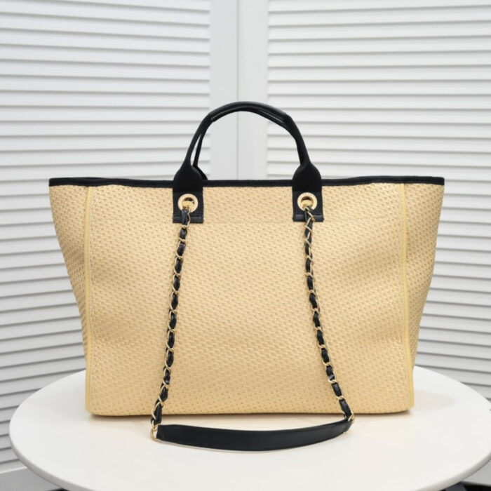 Chanel Deauville Large Shopping Tote 38cm A66941 B05086 NB586 - Image 4