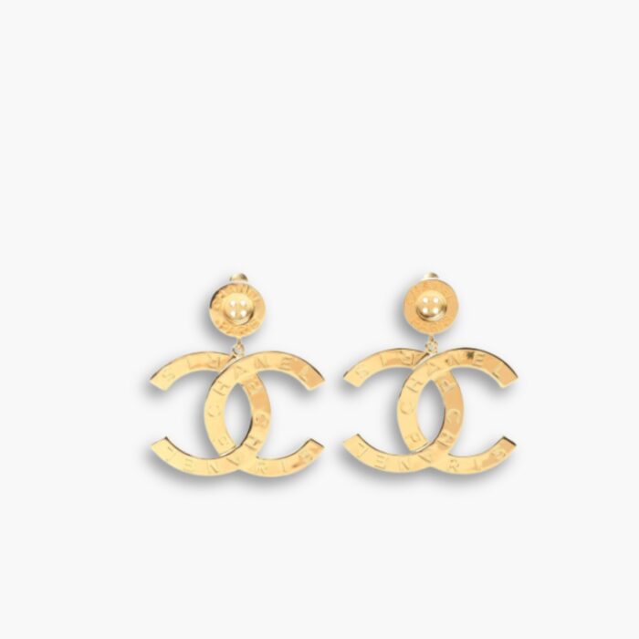Chanel Paris Button Earrings
