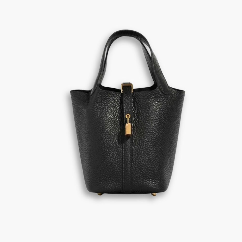 Hermes Picotin Lock 18 Bag Black With Gold 18 cm