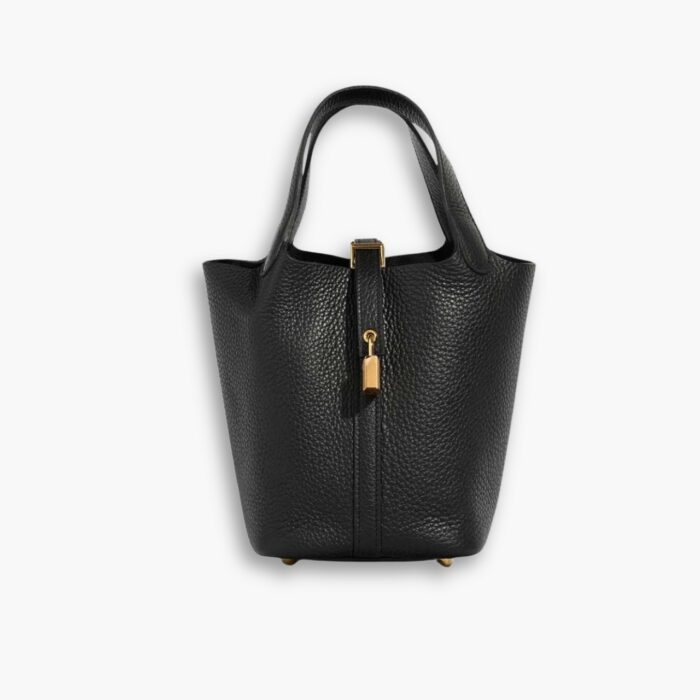 Hermes Picotin Lock 18 Bag Black With Gold 18 cm