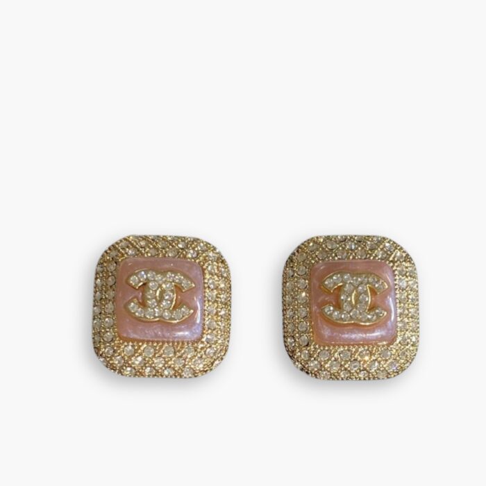 Chanel CC Earrings Pink