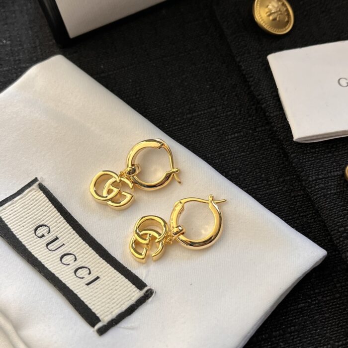 Gucci GG Running Drop Earrings Gold YBD582017001 - Image 3