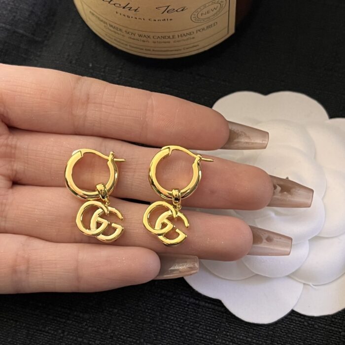 Gucci GG Running Drop Earrings Gold YBD582017001 - Image 5