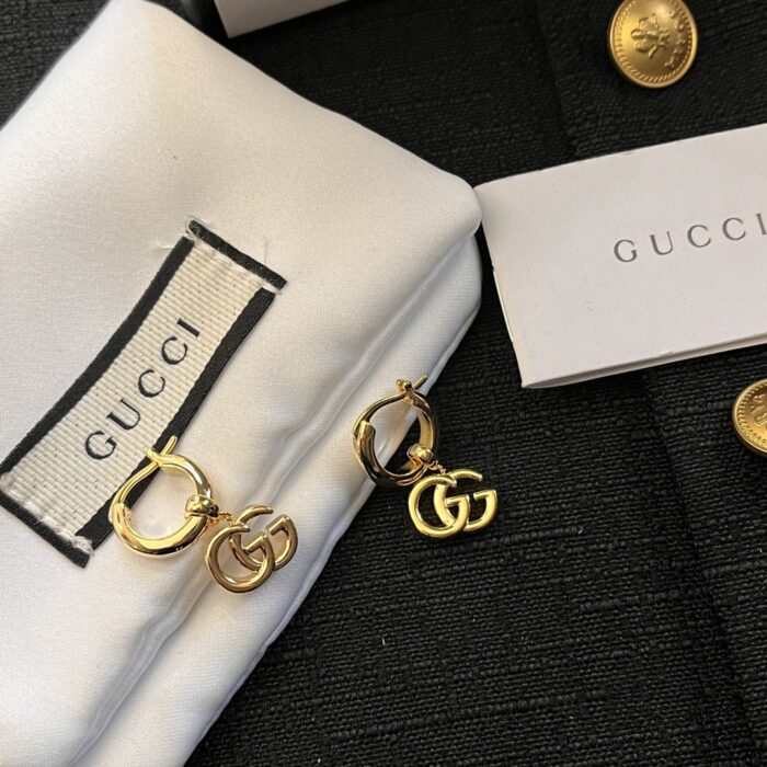 Gucci GG Running Drop Earrings Gold YBD582017001 - Image 4