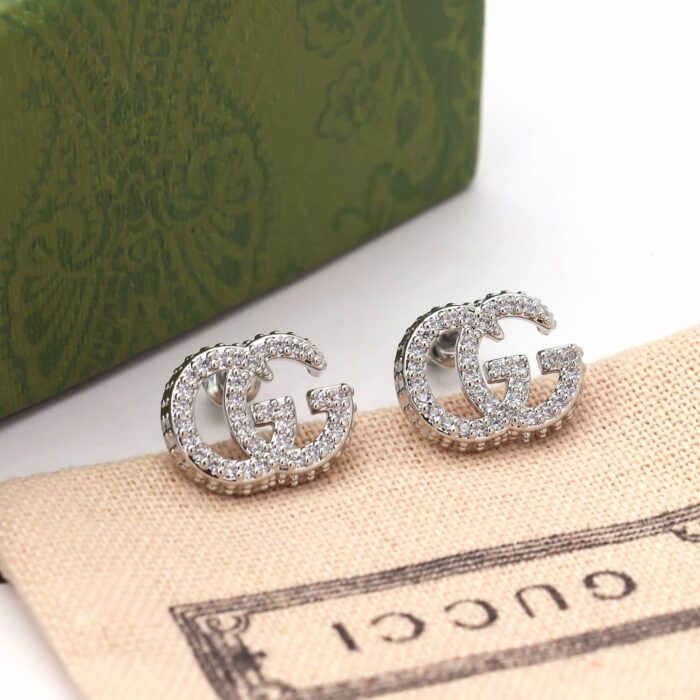 Gucci GG Marmont Crystal Stud Earrings 814432 J3F42 8162 - Image 2