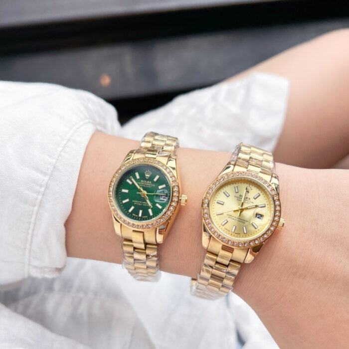 Rolex Lady Datejust Green Dial Yellow Gold 28mm - Image 3