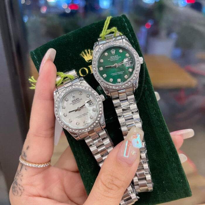 Rolex Lady Datejust 28 Silver Jubilee Diamond Dia Green 28mm - Image 2