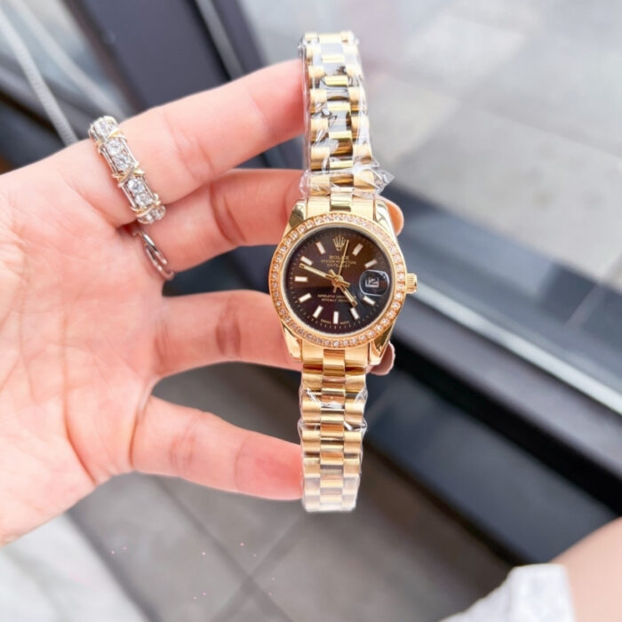 Rolex Lady Datejust Black Dial Yellow Gold 28mm - Image 2