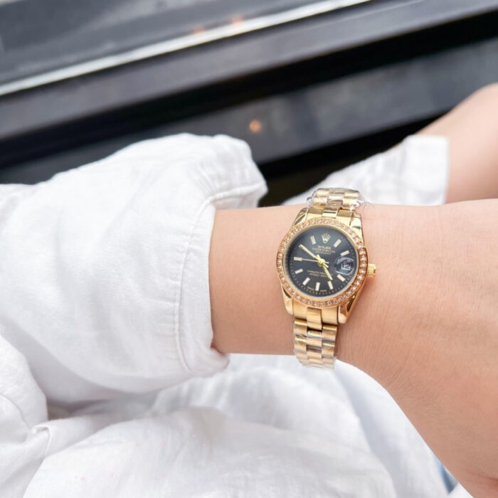 Rolex Lady Datejust Black Dial Yellow Gold 28mm - Image 3