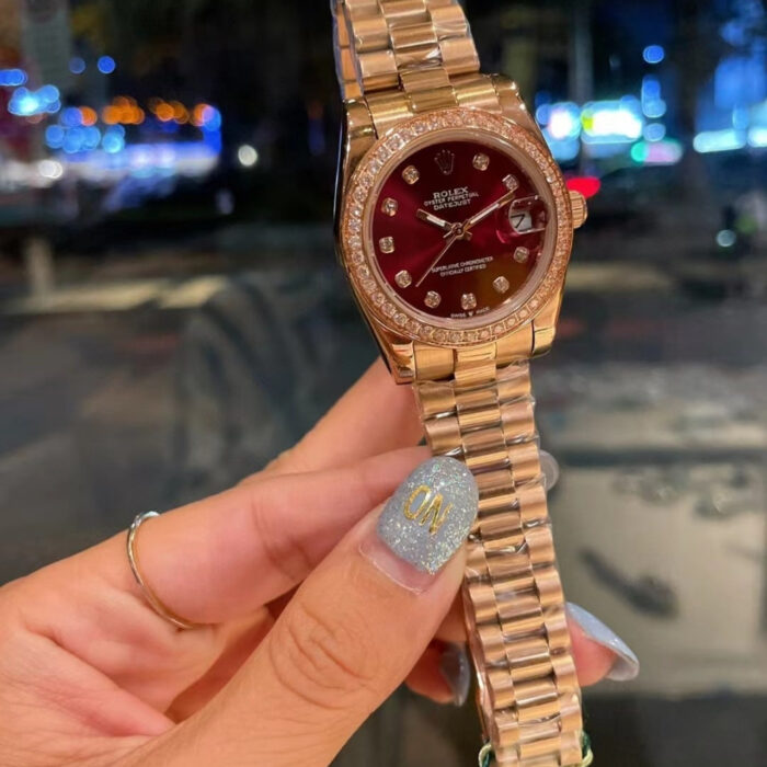 Rolex Lady Datejust Demi Red Dial And Gold 31mm 278383RBR 0020 - Image 2