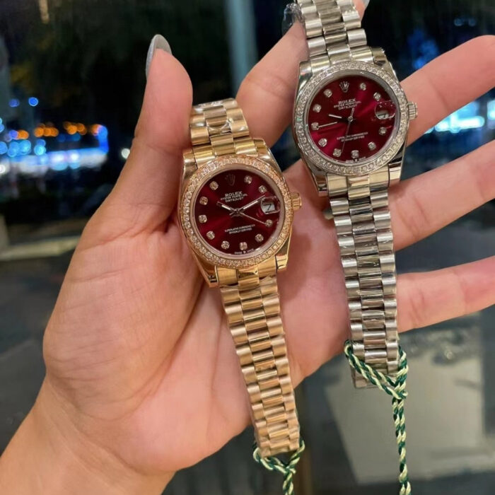 Rolex Lady Datejust Demi Red Dial And Gold 31mm 278383RBR 0020 - Image 3