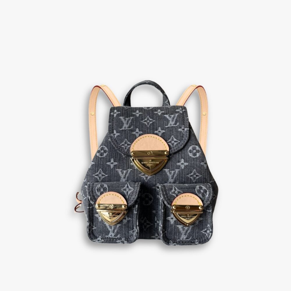 Louis Vuitton Venice Backpack Denim Black 24Cm