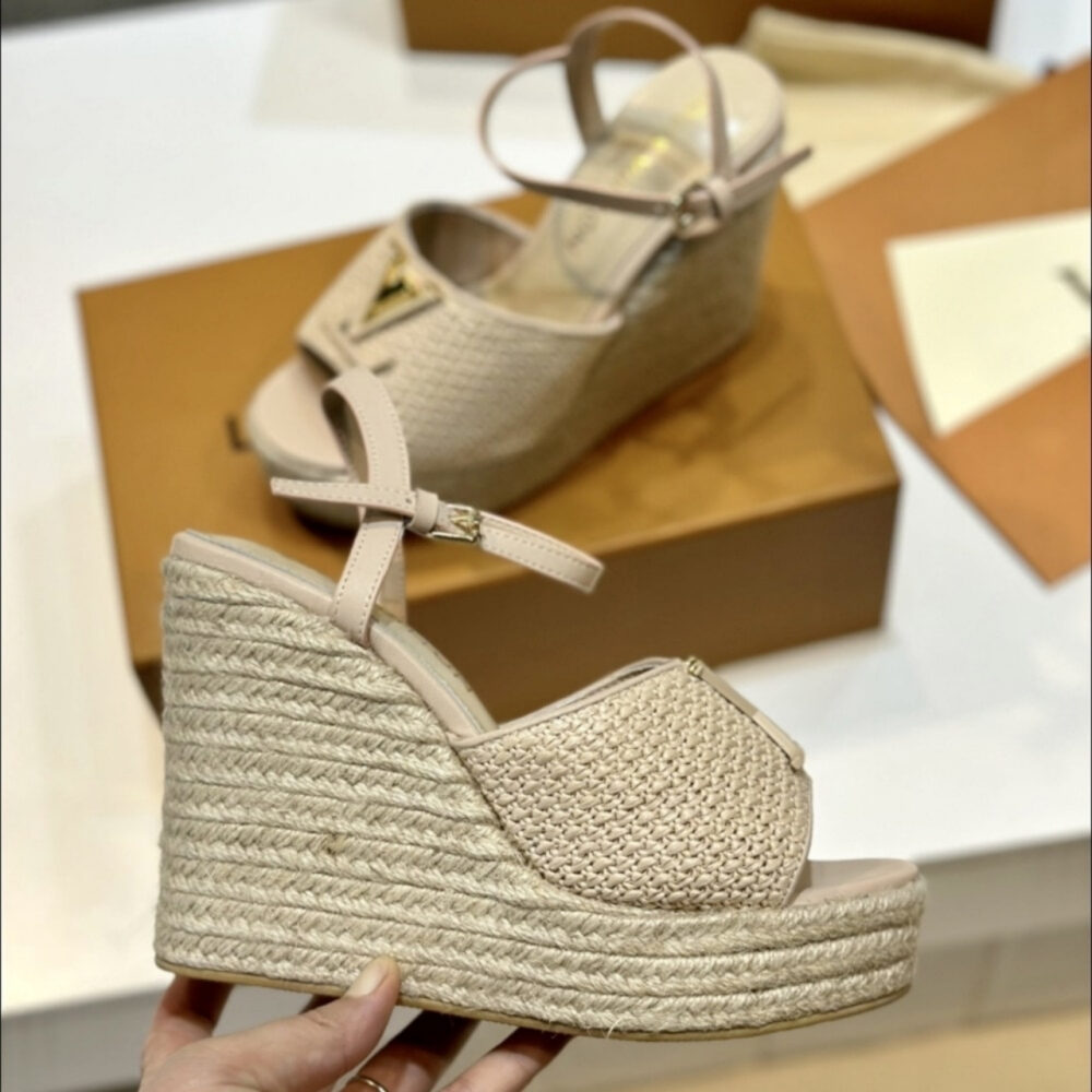Louis Vuitton Mare Wedge Sandals Natural Beige 1AHLM0 - Image 5