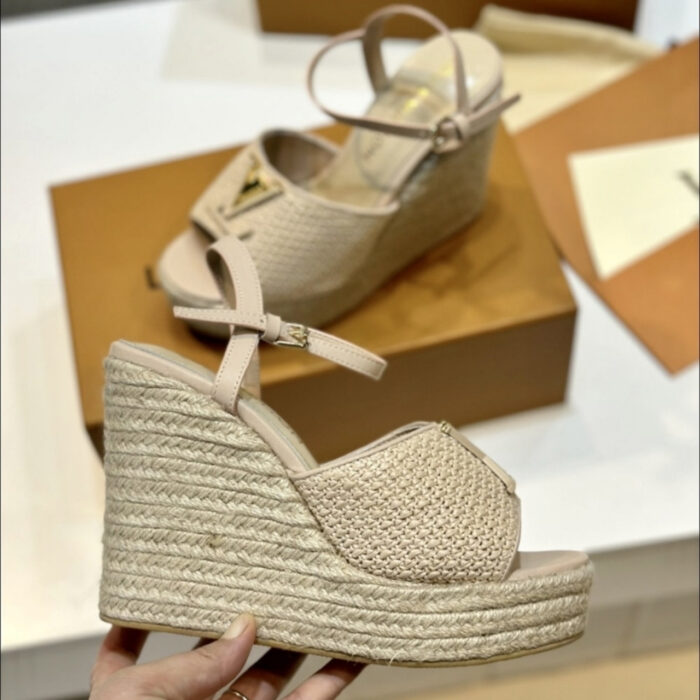 Louis Vuitton Mare Wedge Sandals Natural Beige 1AHLM0 - Image 5