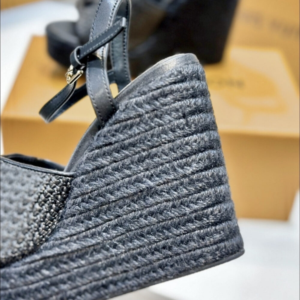 Louis Vuitton Mare Wedge Sandals Natural Black 1AHLLK - Image 6