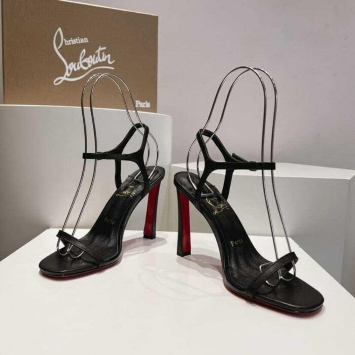 Christian Louboutin Condora Sandal 85 Black Patent - Image 3