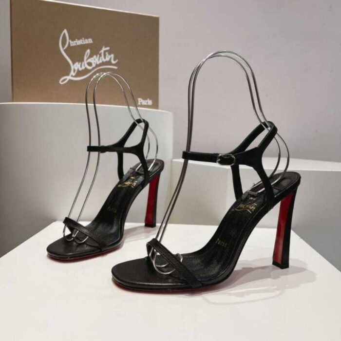 Christian Louboutin Condora Sandal 85 Black Patent - Image 4