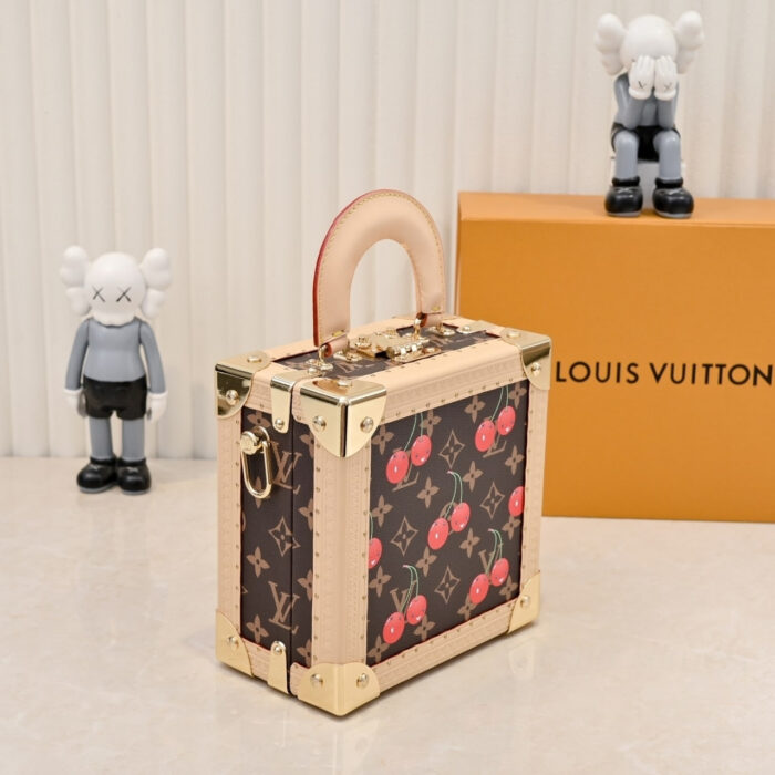 Louis Vuitton x Takashi Murakami Mini Square Trunk Cherry Monogram Brown 17Cm M14040 - Image 3