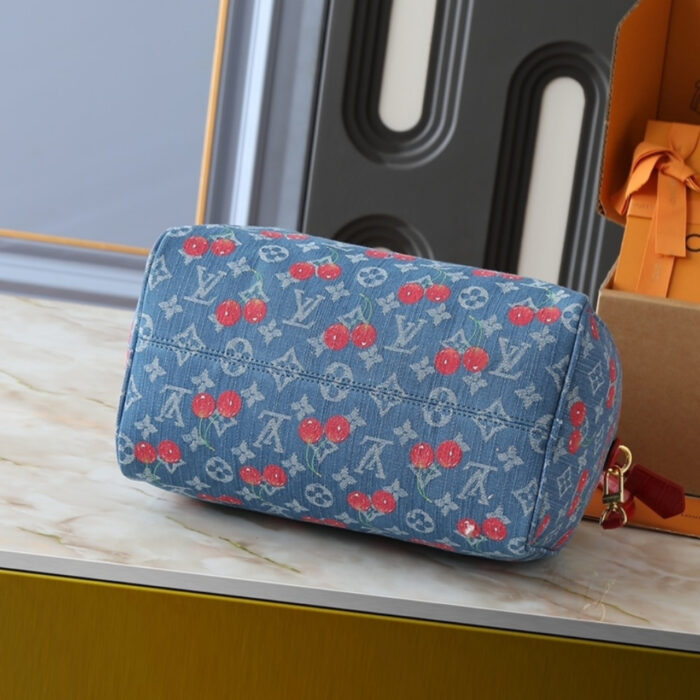 Louis Vuitton x Takashi Murakami Bolsa Speedy Soft 30 Monogram Denim Blue 30Cm N87627 - Image 5