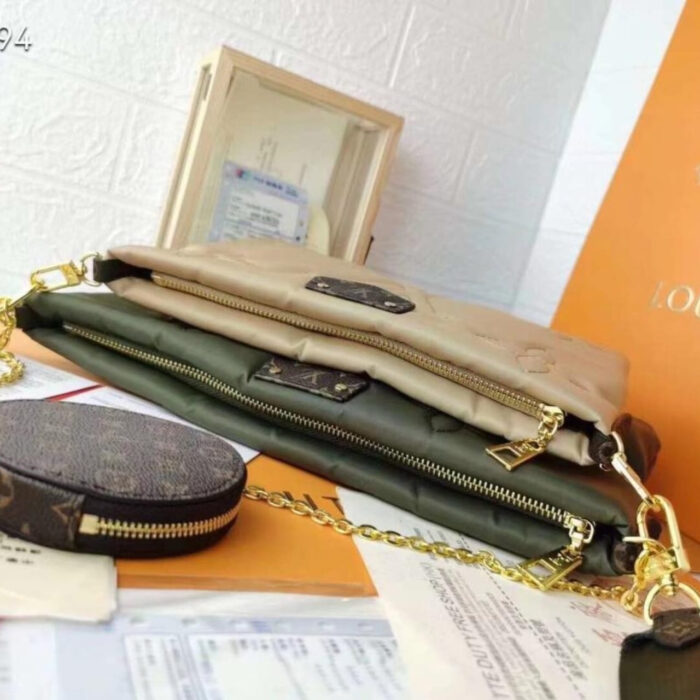 Louis Vuitton Maxi Multi Pochette Accessoires Monogram Pillow Beige and Green 24cm - Image 4