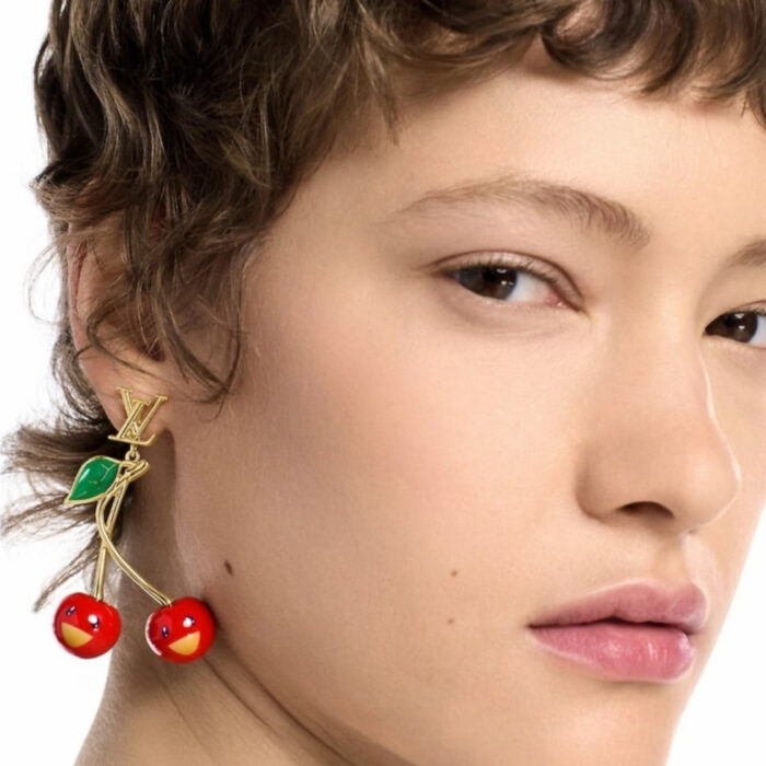 Louis Vuitton x Murakami Cerise Earrings M02808 - Image 6