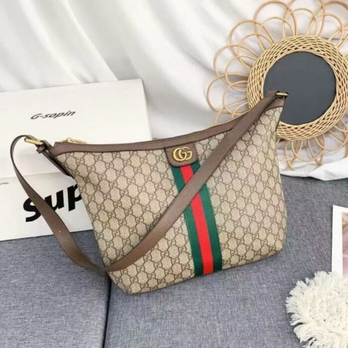 Gucci Ophidia Large Shoulder Bag Brown GG Supreme 35cm - Image 2
