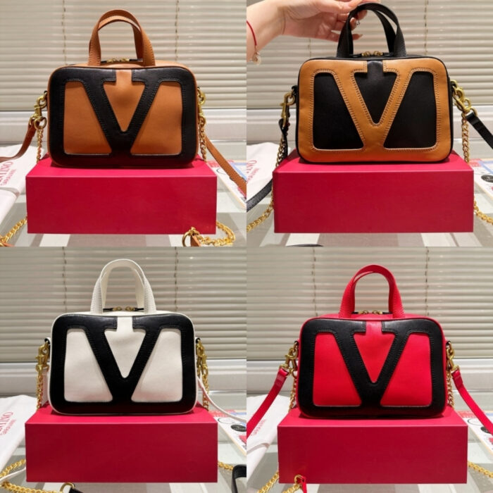 Valentino Garavani Viva Superstar Nappa Handbag Butter And Black 24Cm 6W0B0R73PTJ R4V - Image 3