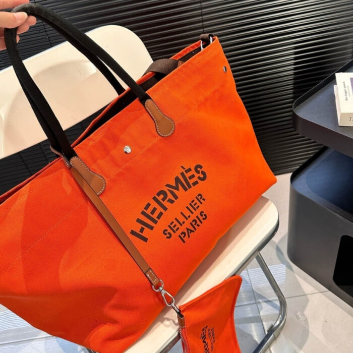 Hermes Fourre Tout Du Cavalier Bag Orrange 42cm - Image 3
