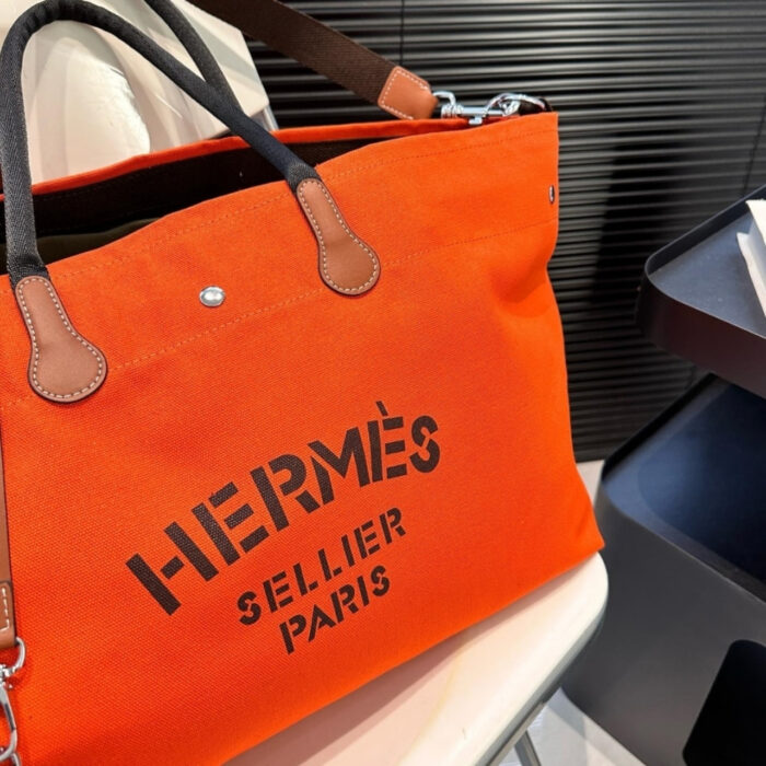 Hermes Fourre Tout Du Cavalier Bag Orrange 42cm - Image 6