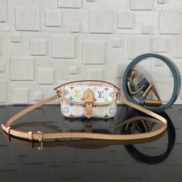 Super Vip 1:1 – Louis Vuitton x Takashi Murakami Nano Diane Bag Multicolored Blanc 19Cm M14194 - Image 2