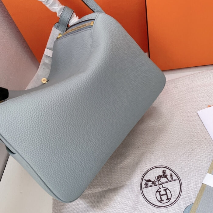 Hermès Lindy Clemence Leather GHW Blue 26cm - Image 5