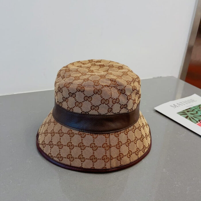 Gucci Canvas Bucket Hat With Double G Brown 576587 4HG62 2564 - Image 6