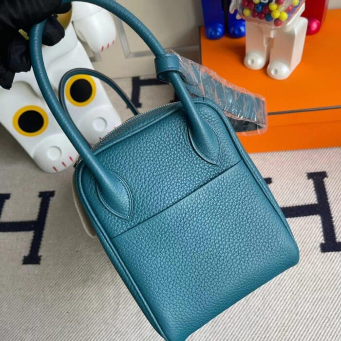 Hermes Lindy Clemence W0 Vert Bosphore Silver Hardware 26Cm - Image 4