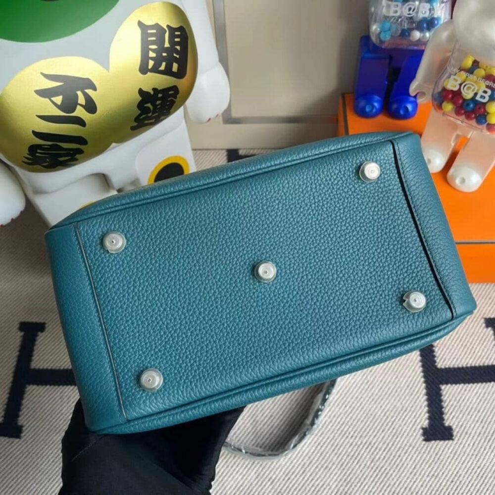 Hermes Lindy Clemence W0 Vert Bosphore Silver Hardware 26Cm - Image 5