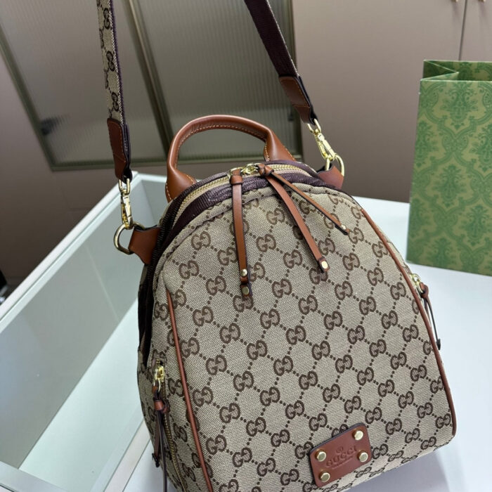 Gucci Supreme Canvas Backpack Brown 29cm - Image 4