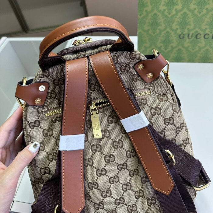 Gucci Supreme Canvas Backpack Brown 29cm - Image 5