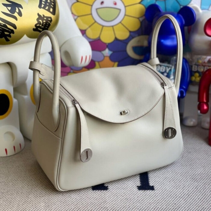 Hermes Lindy Swift Nata Craie Silver Hardware 26Cm - Image 2
