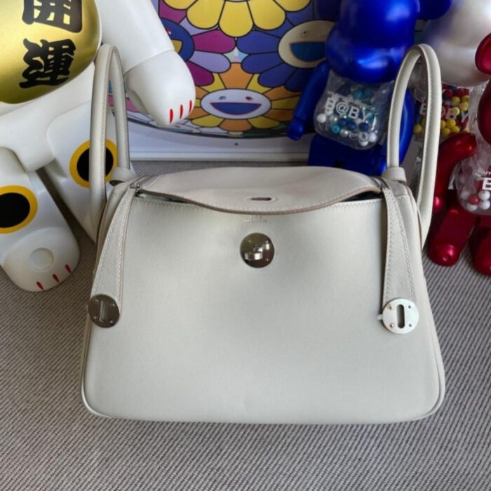 Hermes Lindy Swift Nata Craie Silver Hardware 26Cm - Image 3