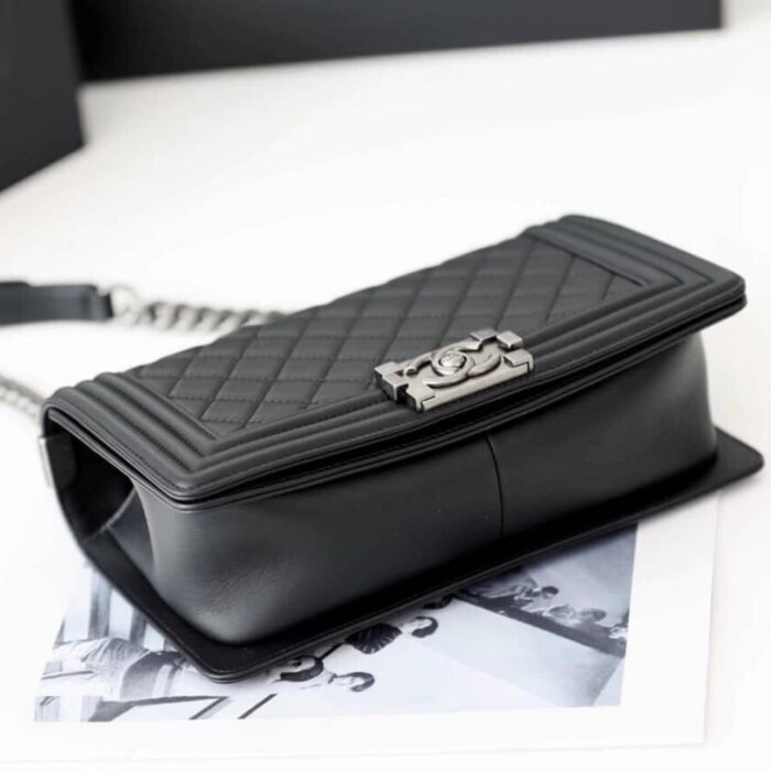 Super Vip 1:1 – Chanel Large Boy Chanel Handbag Black 25Cm A92193 Y09953 94305 - Image 6