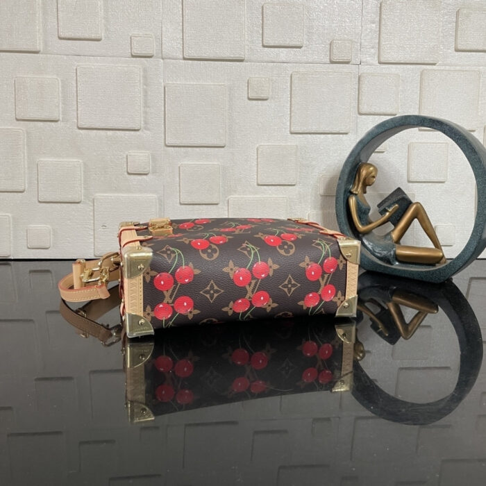 Super Vip 1:1 – Louis Vuitton x Murakami Side Trunk MM Monogram Cerise Brown 23Cm M14278 - Image 5