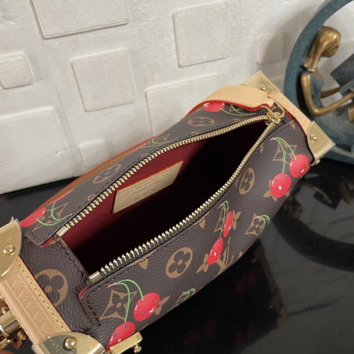 Super Vip 1:1 – Louis Vuitton x Murakami Side Trunk MM Monogram Cerise Brown 23Cm M14278 - Image 6