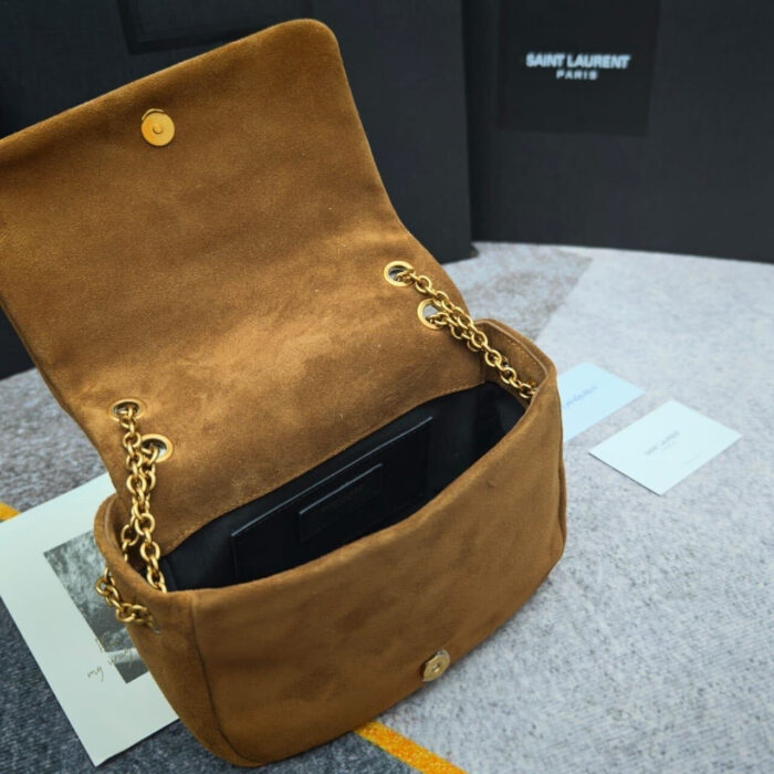 Saint Laurent Jamie 4.3 Suede Shoulder Bag Brown 25Cm - Image 3