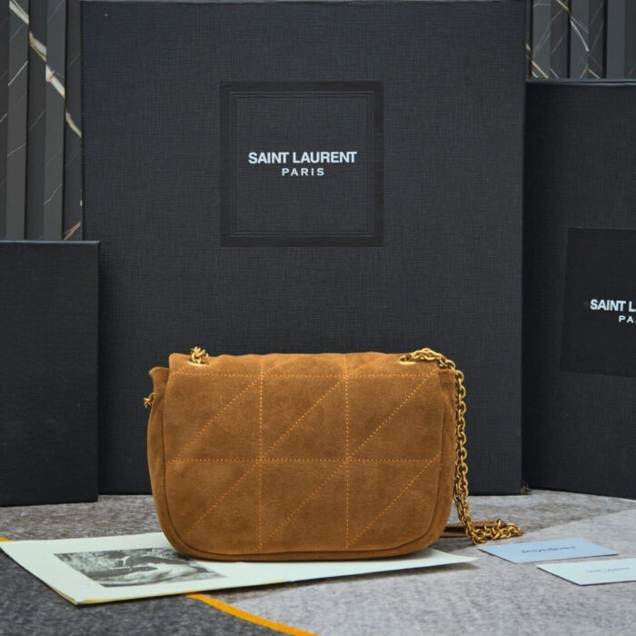 Saint Laurent Jamie 4.3 Suede Shoulder Bag Brown 25Cm - Image 5