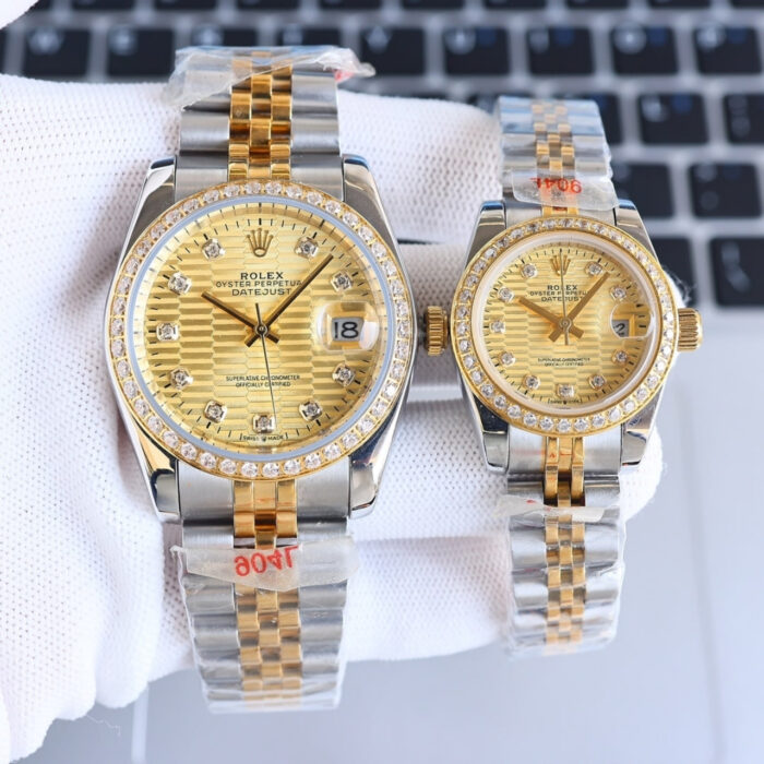 Rolex Oyster Datejust Oystersteel Golden Flip Dial With Dimond Around 36mm - Image 2