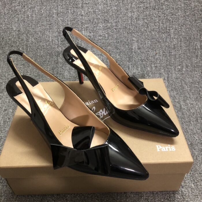 Christian Louboutin Clare Nodo 80 Slingback Black - Image 2