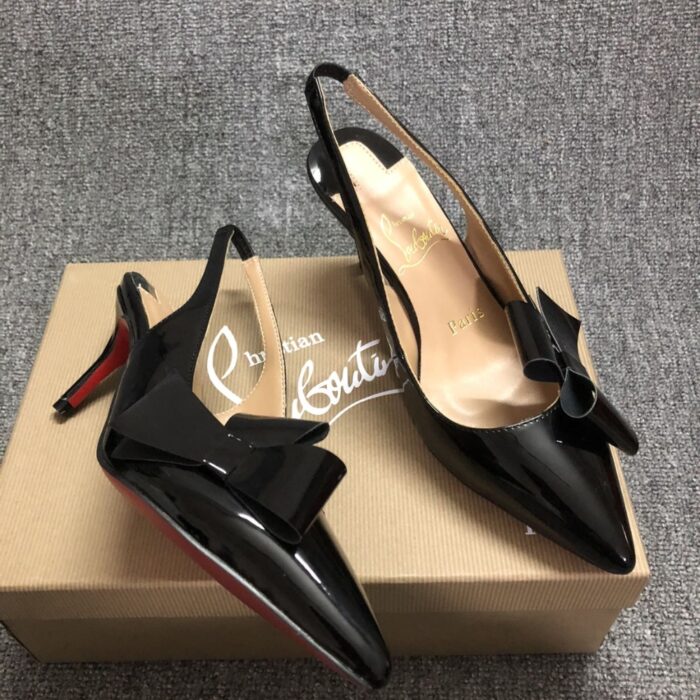 Christian Louboutin Clare Nodo 80 Slingback Black - Image 4