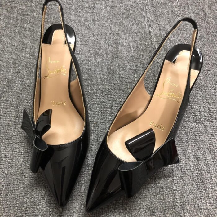 Christian Louboutin Clare Nodo 80 Slingback Black - Image 6