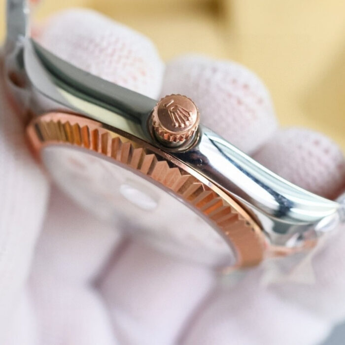 Rolex Oyster Perpetual Datejust White Dial With Silver And Everose Gold Strap 126231 0017 36mm - Image 3