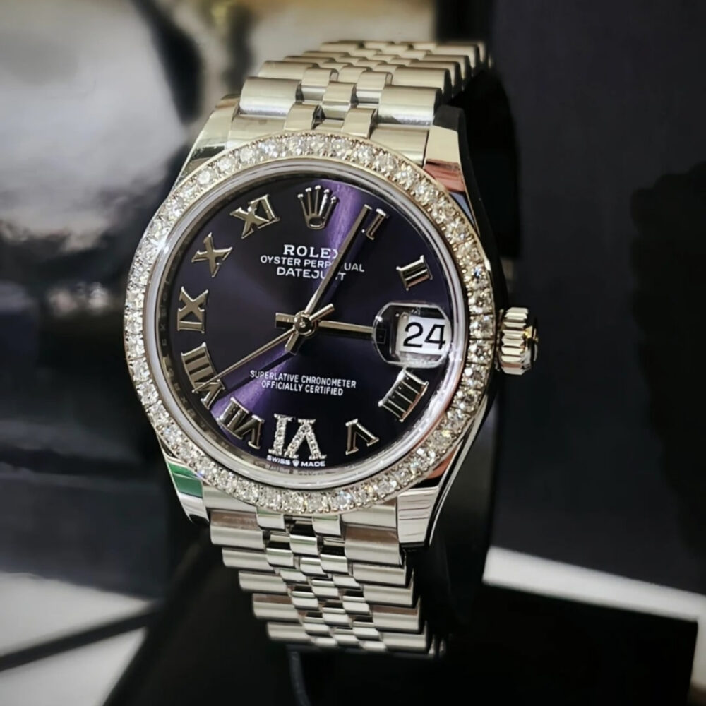 Rolex Datejust 36 Aubergine Diamond Dial Oyster Watch 28mm - Image 2