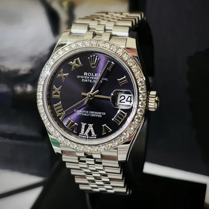 Rolex Datejust 36 Aubergine Diamond Dial Oyster Watch 28mm - Image 2